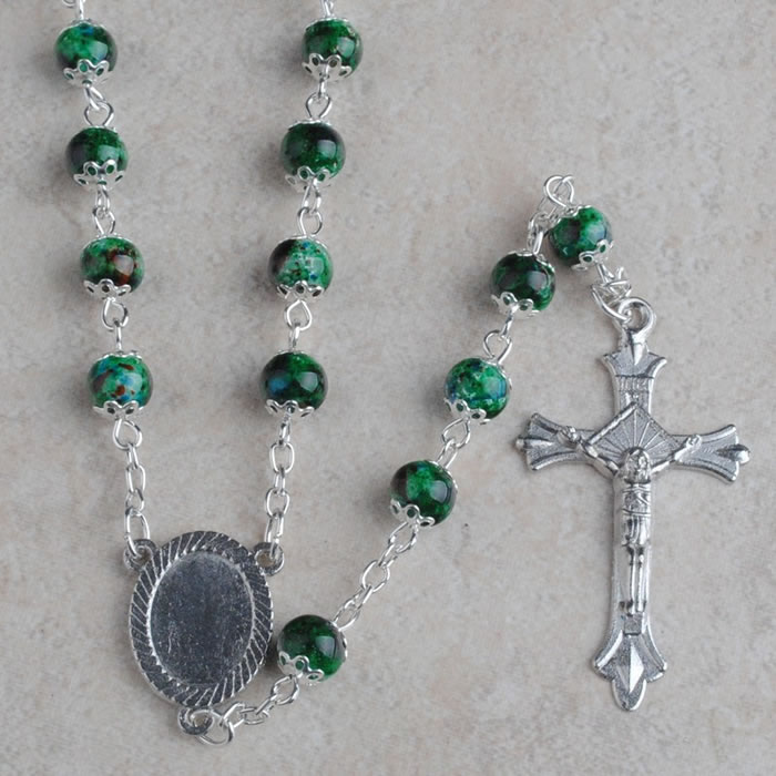 ,galss beads rosary